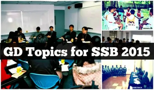 GD Topics for SSB 2015