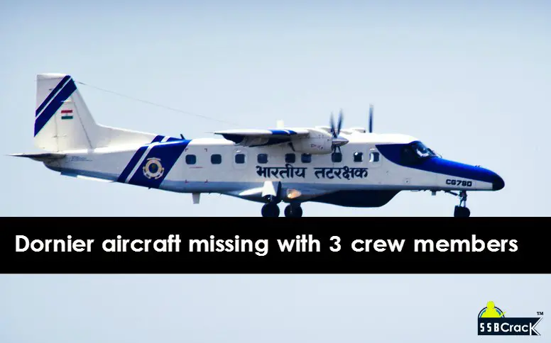 Coast guard Dornier aircraft with three crew members missing off Chennai coast