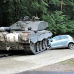 Germany has many foreign military bases and it's common to see armoured vehicles on public roads in the country.