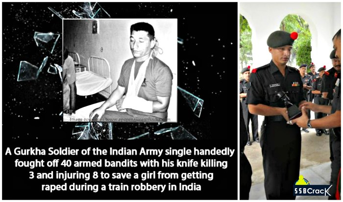Gorkha Soldier from Indian Army Saves Girl from Rape and Takes on 40 Train Robbers with Only A Khukuri