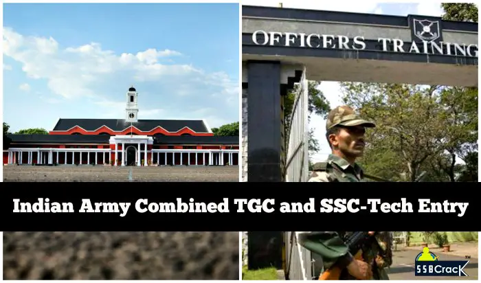 Indian Army Combined TGC and SSC-Tech Entry