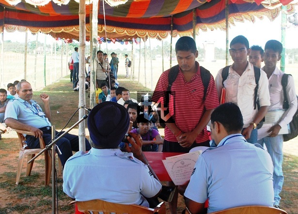Candidates writing afcat exam