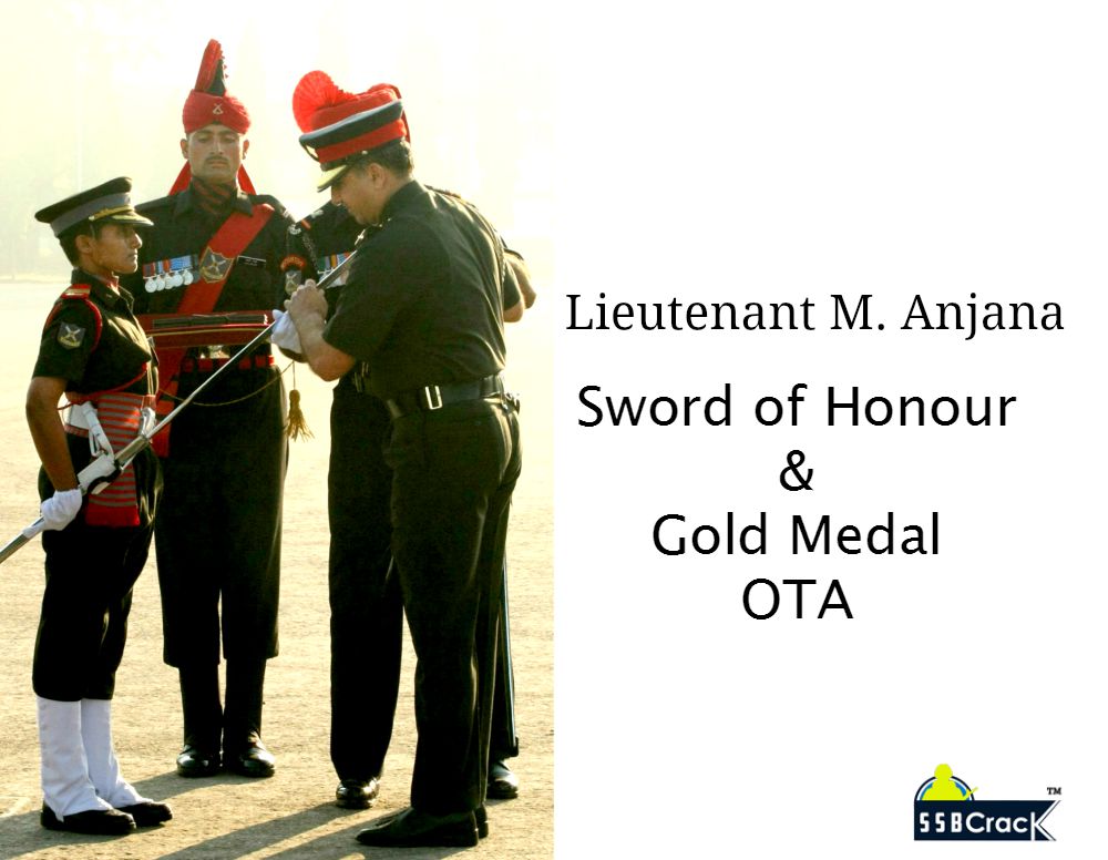Lieutenant M. Anjana, Sword of Honour and Gold Medalist