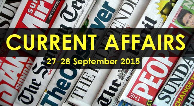 27-28-September-2015-Current-Affairs