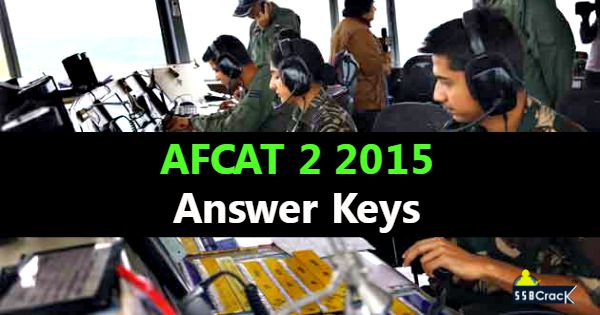 AFCAT 2 2015 answer keys all sets