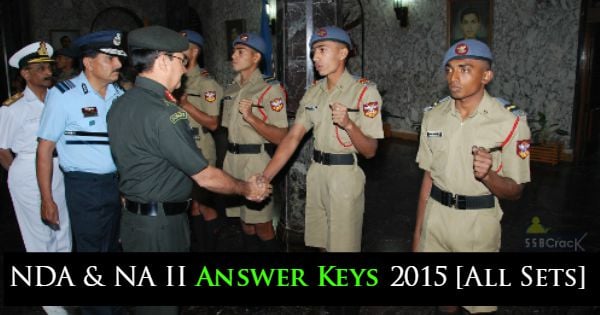 NDA & NA II Answer Keys 2015 [All Sets]