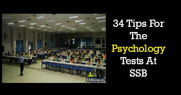 Psychology Tests At SSB