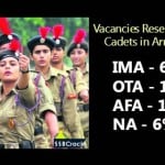 Vacancies Reserved For NCC Cadets in Armed Forces