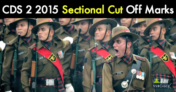 CDS 2 2015 Sectional Cut Off Marks