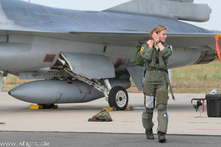 Female viper pilot in Belgian Air Force