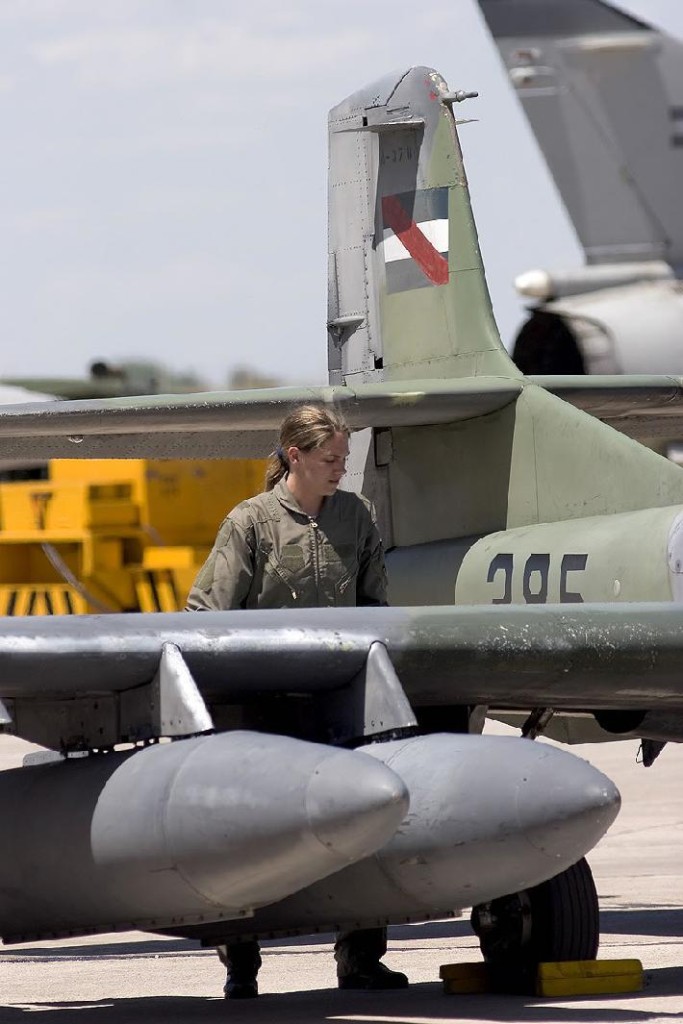 Uruguaya AirForce A-37 Female Fighter Pilot