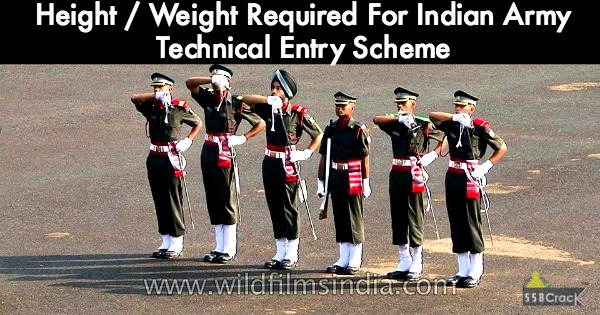 Height and Weight Required For Indian Army Technical Entry Scheme