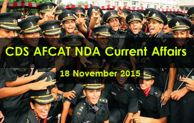 cds-afcat-nda-current-affairs-18-november-2015