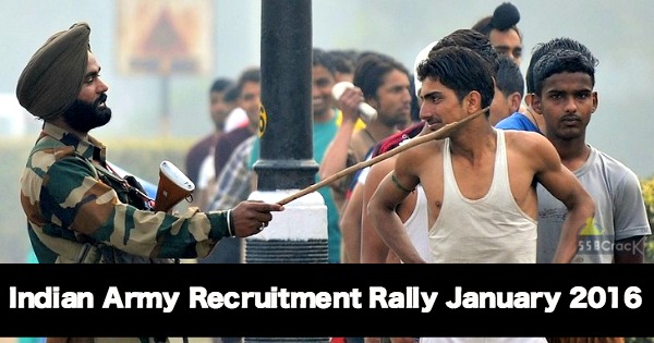 Indian Army Recruitment Rally January 2016