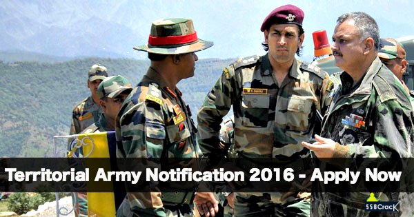 Territorial Army Notification 2016