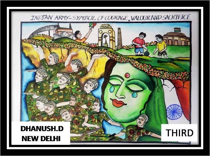 Indian Army Paintings By Kids 1