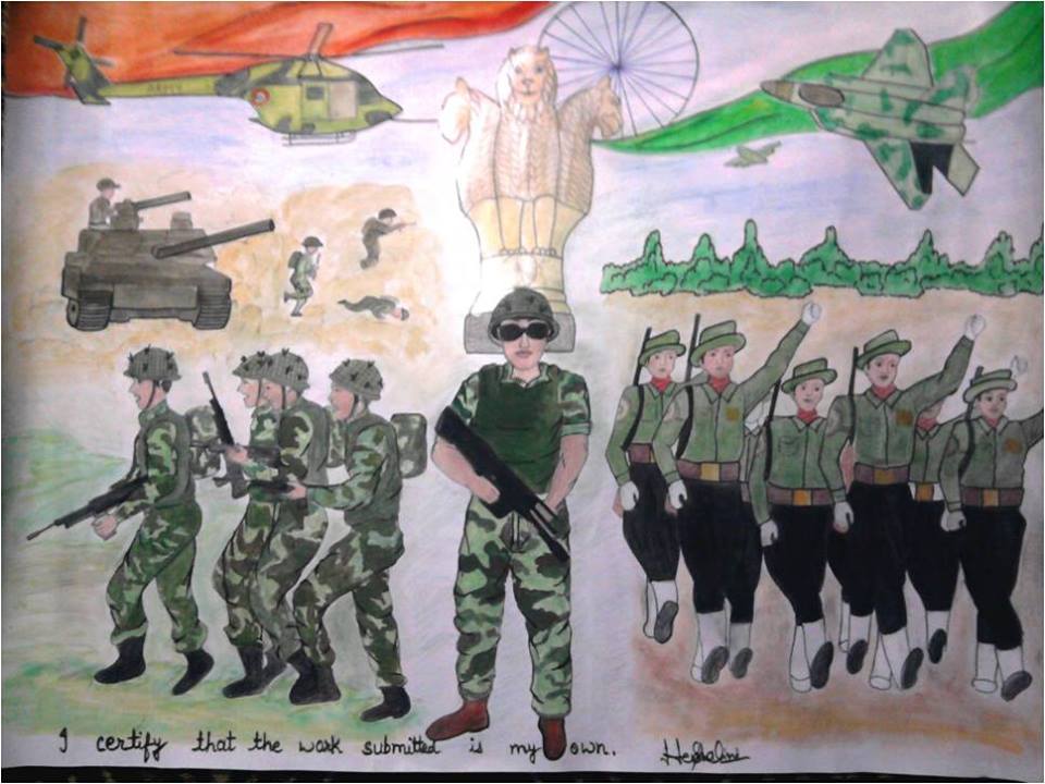 Indian Army Paintings By Kids 14
