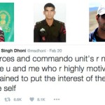 MS Dhoni tweet for special forces