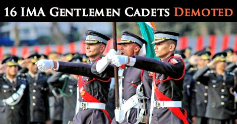 IMA Gentlemen Cadets Demoted