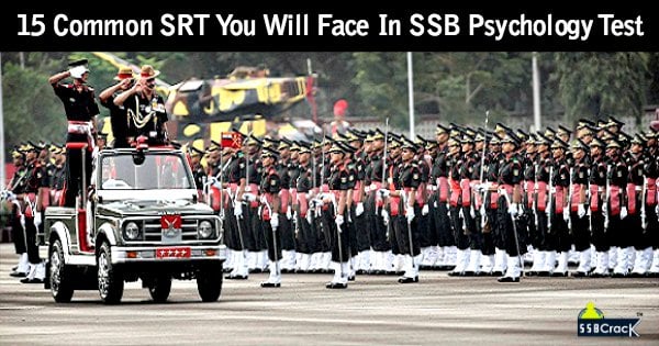 15 Common SRT You Will Face In SSB Psychology Test