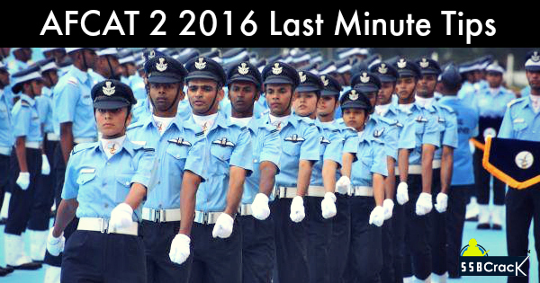 AFCAT 2 2016 Last Minute Tips