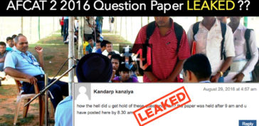 AFCAT 2 2016 Question Paper LEAKED