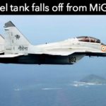 Fuel tank falls off from MiG-29