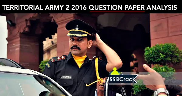 Territorial Army 2 2016 Question Paper