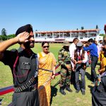 army officer saluting his father