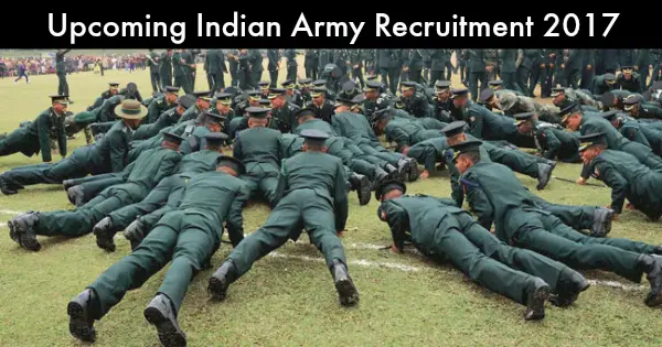 Upcoming Indian Army Recruitment 2017