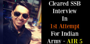Cleared SSB Interview In 1st Attempt For Indian Army - AIR 5