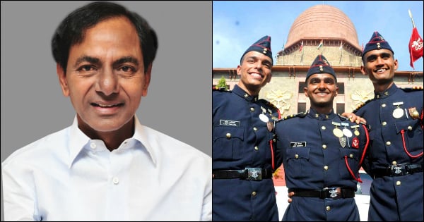 Chief Minister K. Chandrasekhar Rao nda cadet