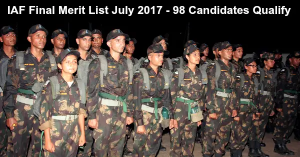IAF Final Merit List July 2017
