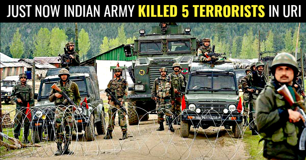 INDIAN ARMY KILLED 5 TERRORISTS IN URI