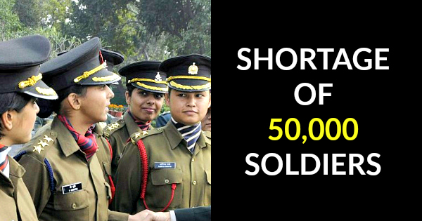 SHORTAGE OF 50,000 SOLDIERS