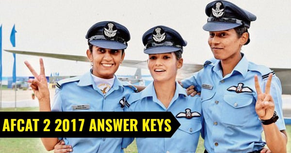 AFCAT 2 2017 ANSWER KEYS