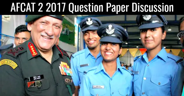 AFCAT 2 2017 Question Paper Discussion
