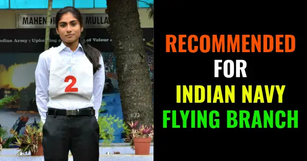 RECOMMENDED FOR INDIAN NAVY FLYING BRANCH