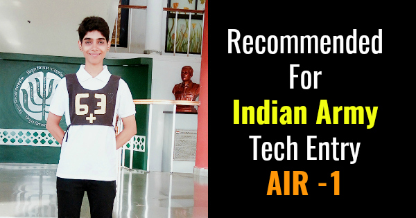 Recommended For Indian Army Tech Entry AIR -1