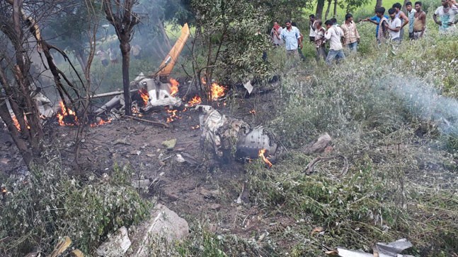 Indian Air Force training aircraft crashed in Hyderabad today 2