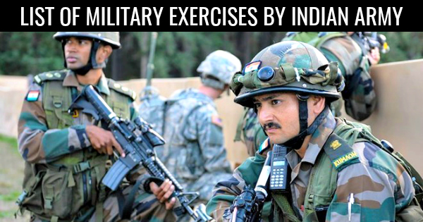 LIST OF MILITARY EXERCISES BY INDIAN ARMY
