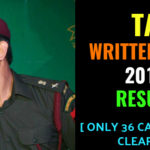 TA WRITTEN EXAM 2017 RESULT