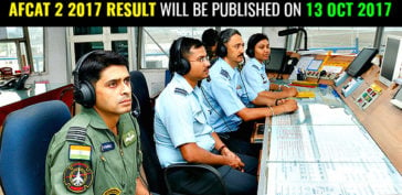 AFCAT 2 2017 RESULT WILL BE PUBLISHED ON 13 OCT 2017