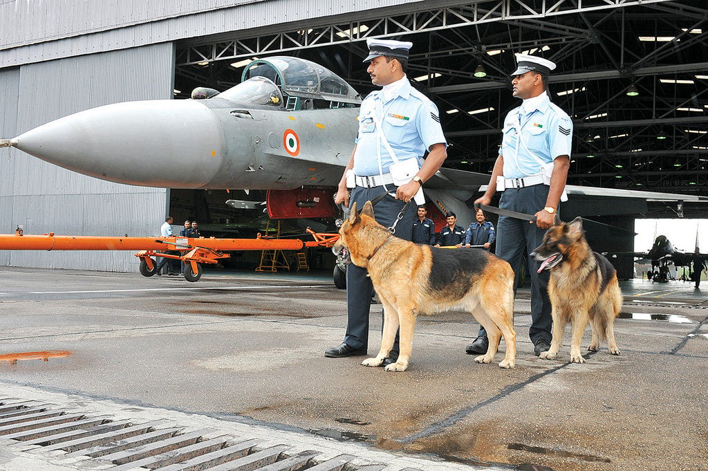 IAF police screening the area of aircraft