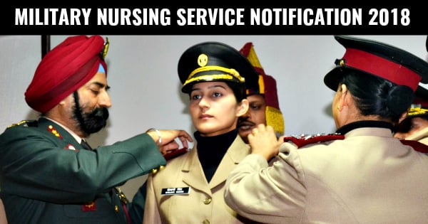 MILITARY NURSING SERVICE NOTIFICATION 2018