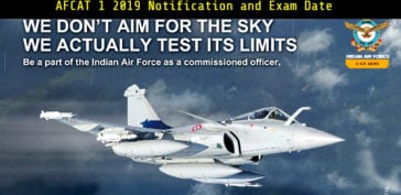 AFCAT 1 2019 Notification and Exam Date