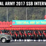 TERRITORIAL ARMY 2017 SSB INTERVIEW DATES