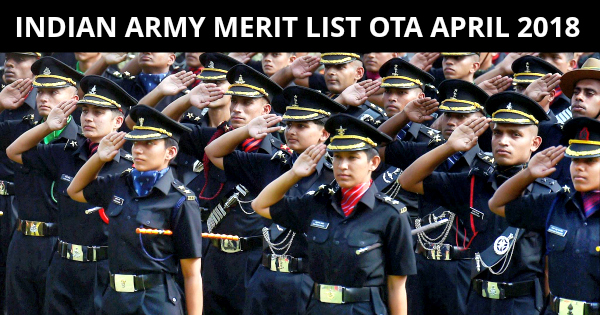 INDIAN ARMY MERIT LIST OTA APRIL 2018