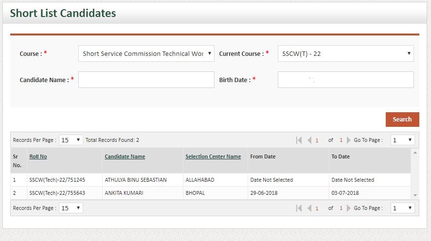 SSC Tech 22 SSB dates