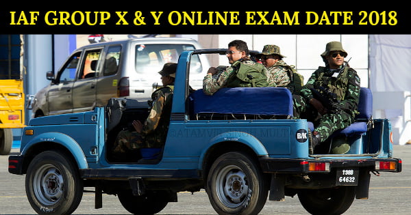 IAF GROUP X & Y ONLINE EXAM DATE 2018